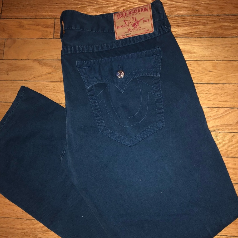 Mens True Religion Dark Blue Jeans